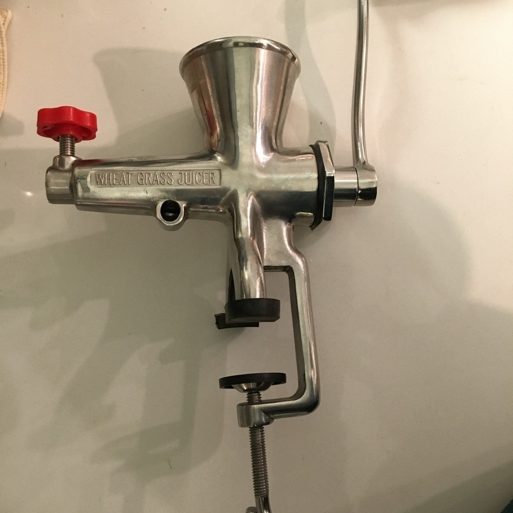 Wheat Grass Juicer stainless steel - counter mount off grid